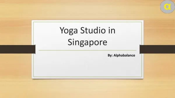 Yoga Studio in SIngapore