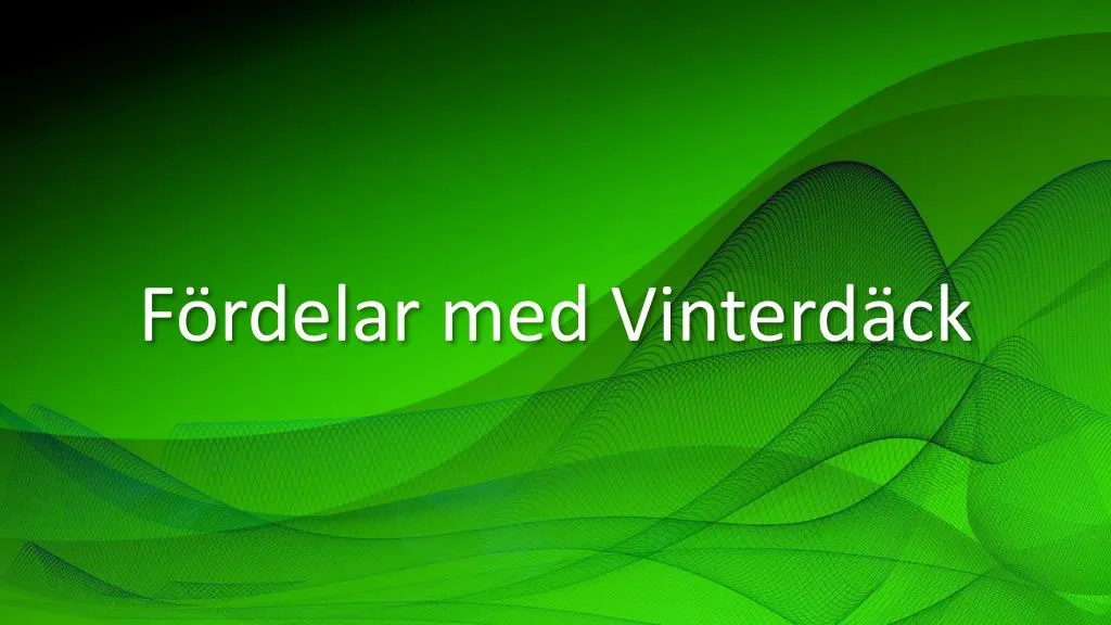 f rdelar med vinterd ck