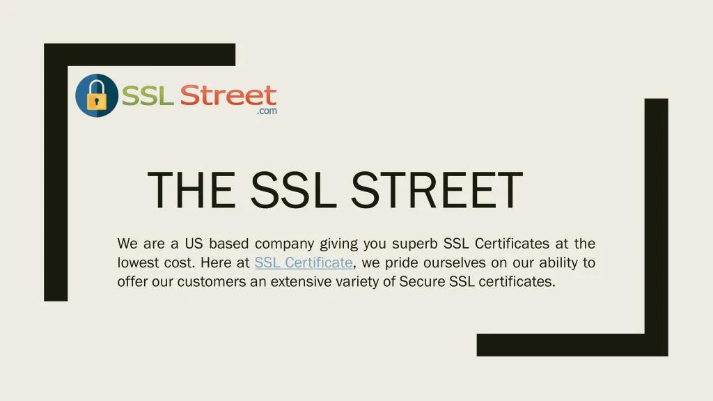 the ssl street