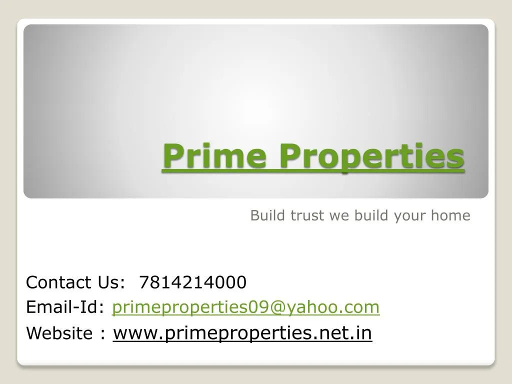 prime properties
