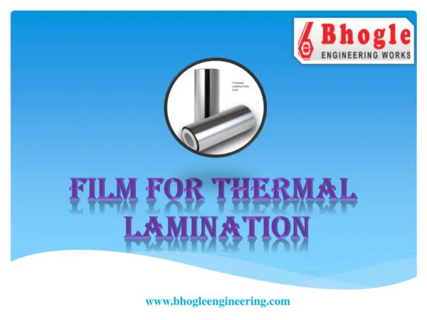 Film For Thermal Lamination