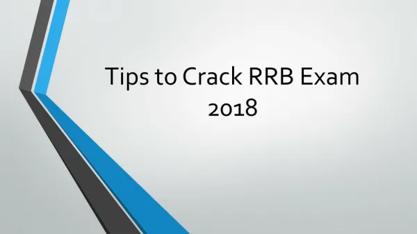 Tips to Crack RRB Exam 2018