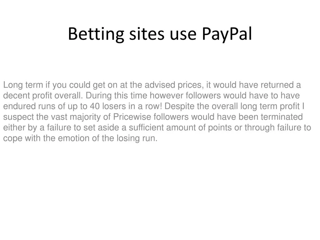betting sites use paypal