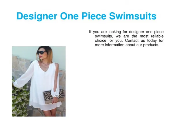 Designer One Piece Swimsuits