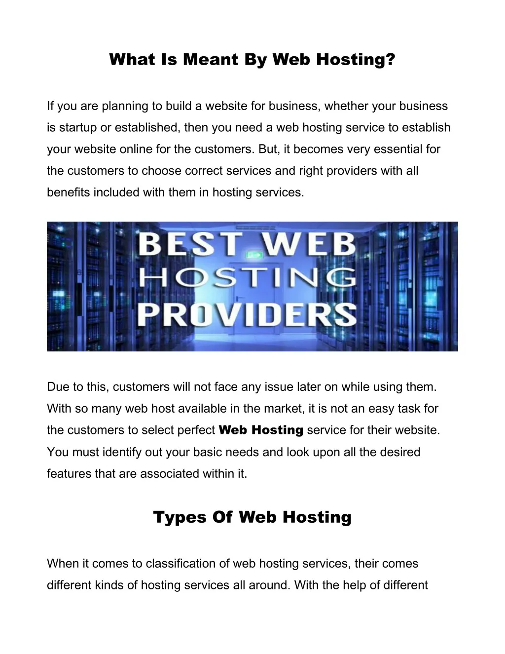 what is meant by web hosting