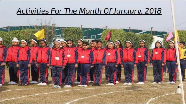 Activities for the month of January, 2018