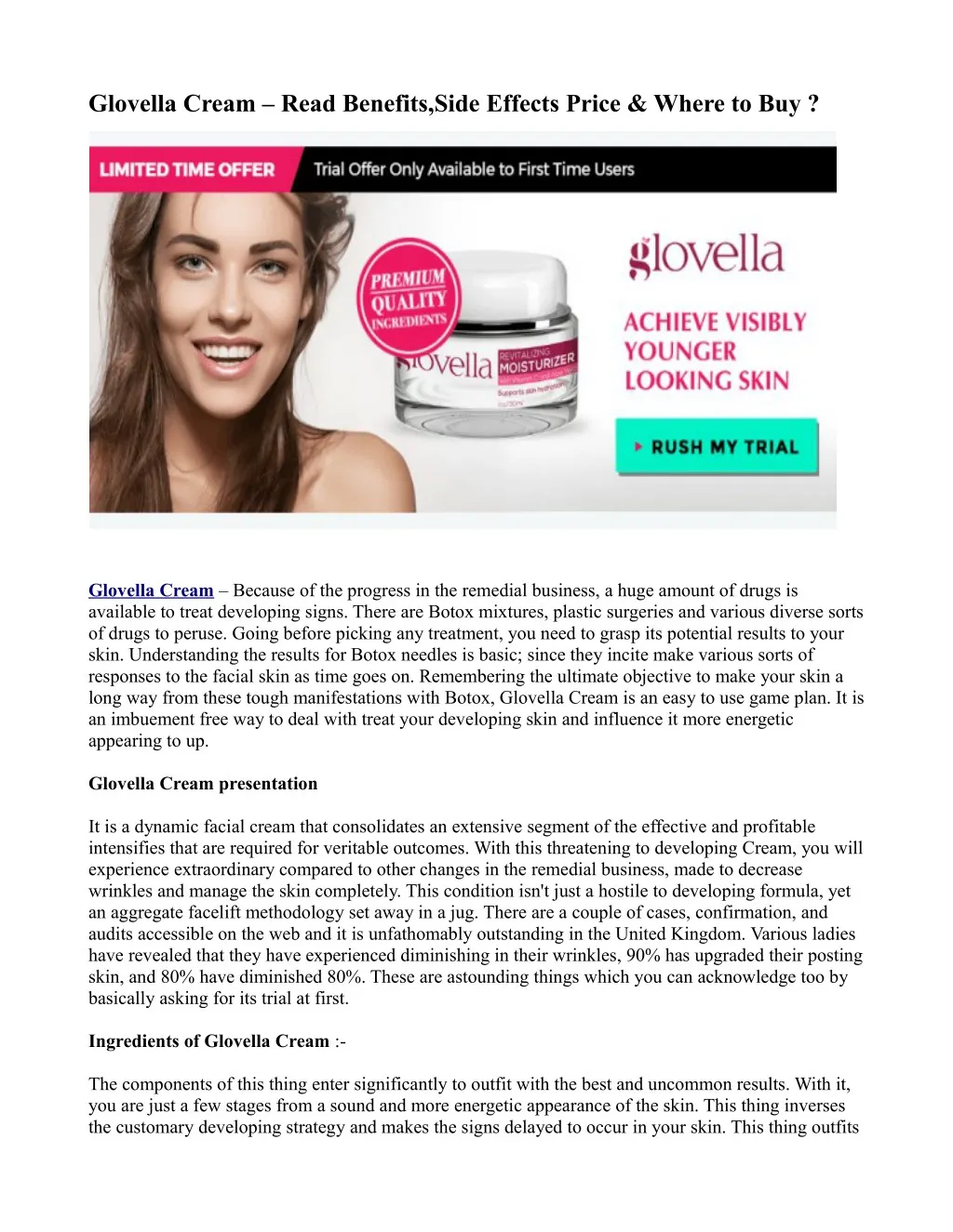 glovella cream read benefits side effects price