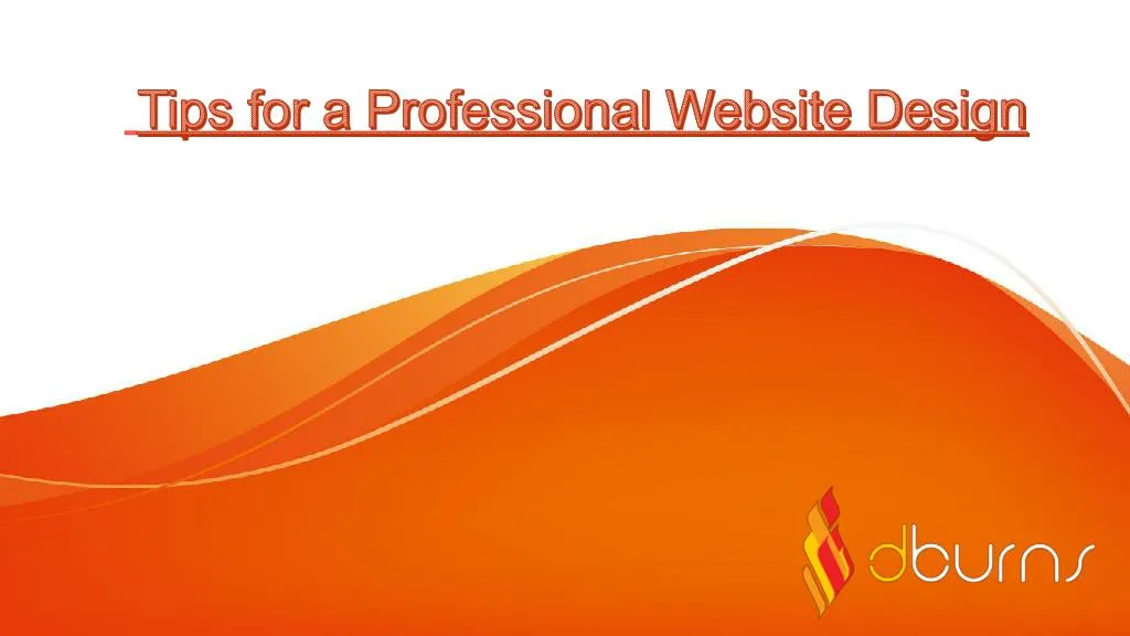 tips for a professional website design