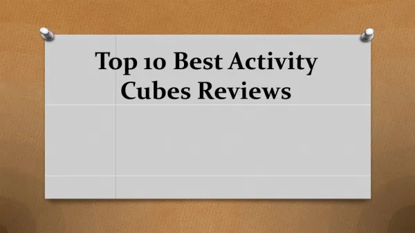 Top 10 best activity cubes in 2018 reviews