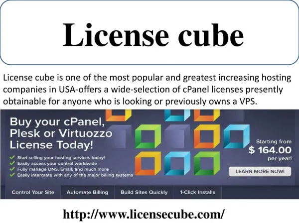 License cube services