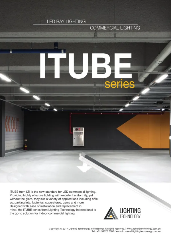 ITube Series LED Commercial Lighting in Australia by Lighting Technology