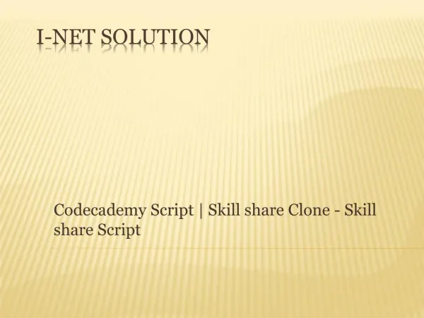 Codecademy Script | Skill share Clone - Skill share Script