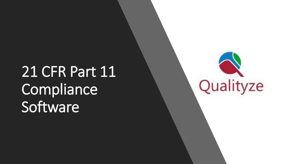 21 cfr part 11 compliance software