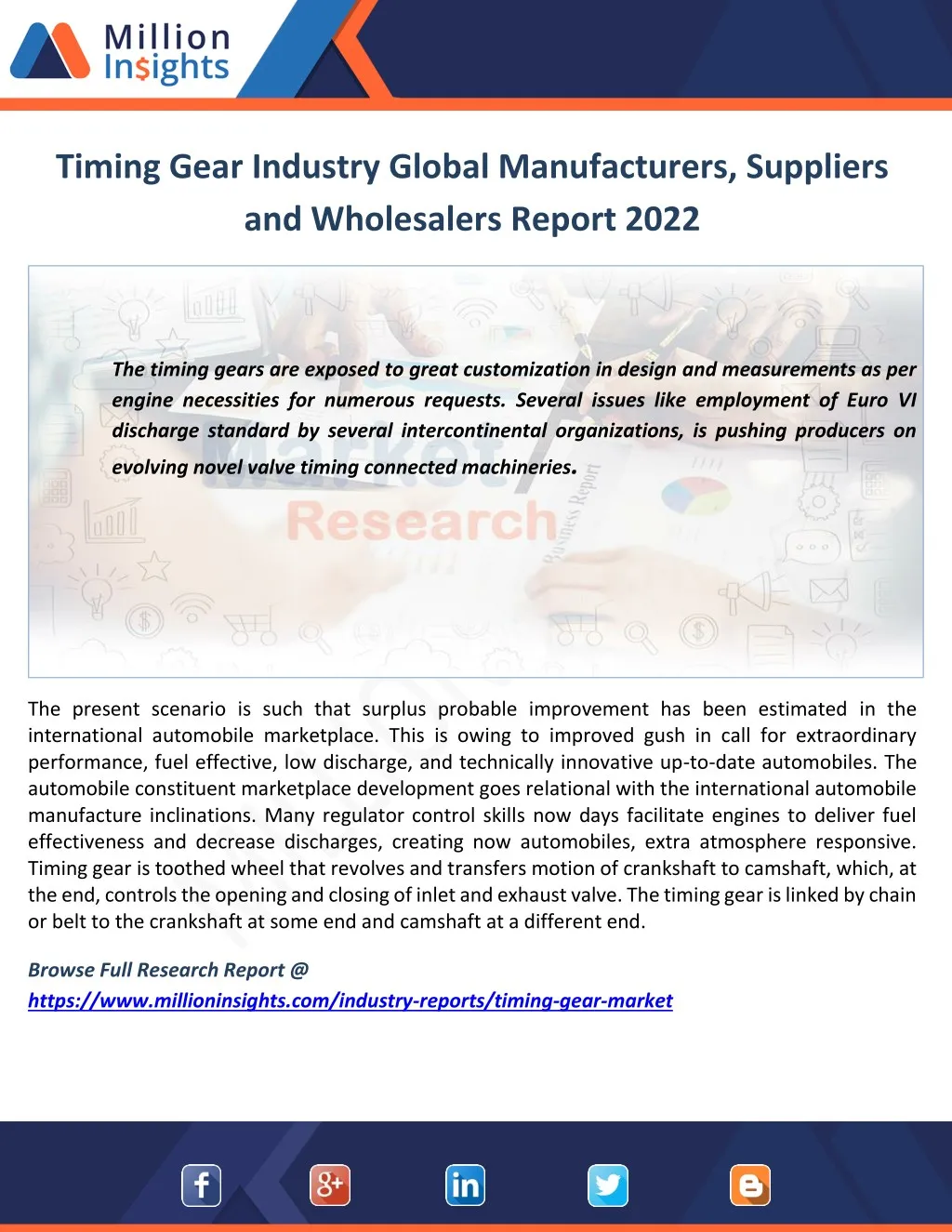 timing gear industry global manufacturers