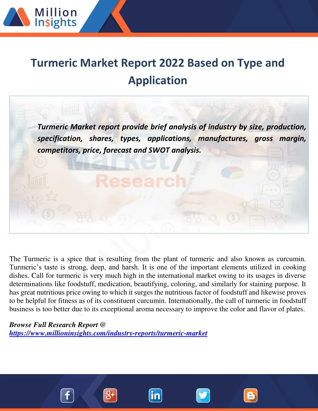 turmeric market report 2022 based on type