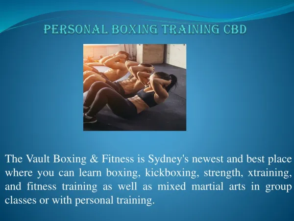 personal boxing training cbdÂ 