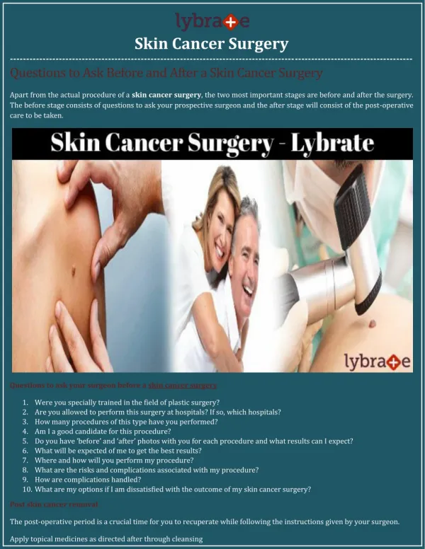 Skin Cancer Surgery - Lybrate