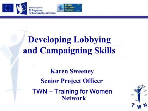 Developing Lobbying and Campaigning Skills