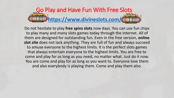 Go Play and Have Fun With Free Slots In UK