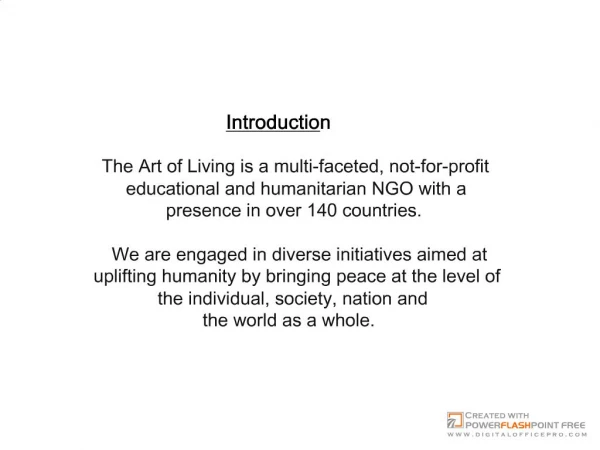Art of Living Introduction