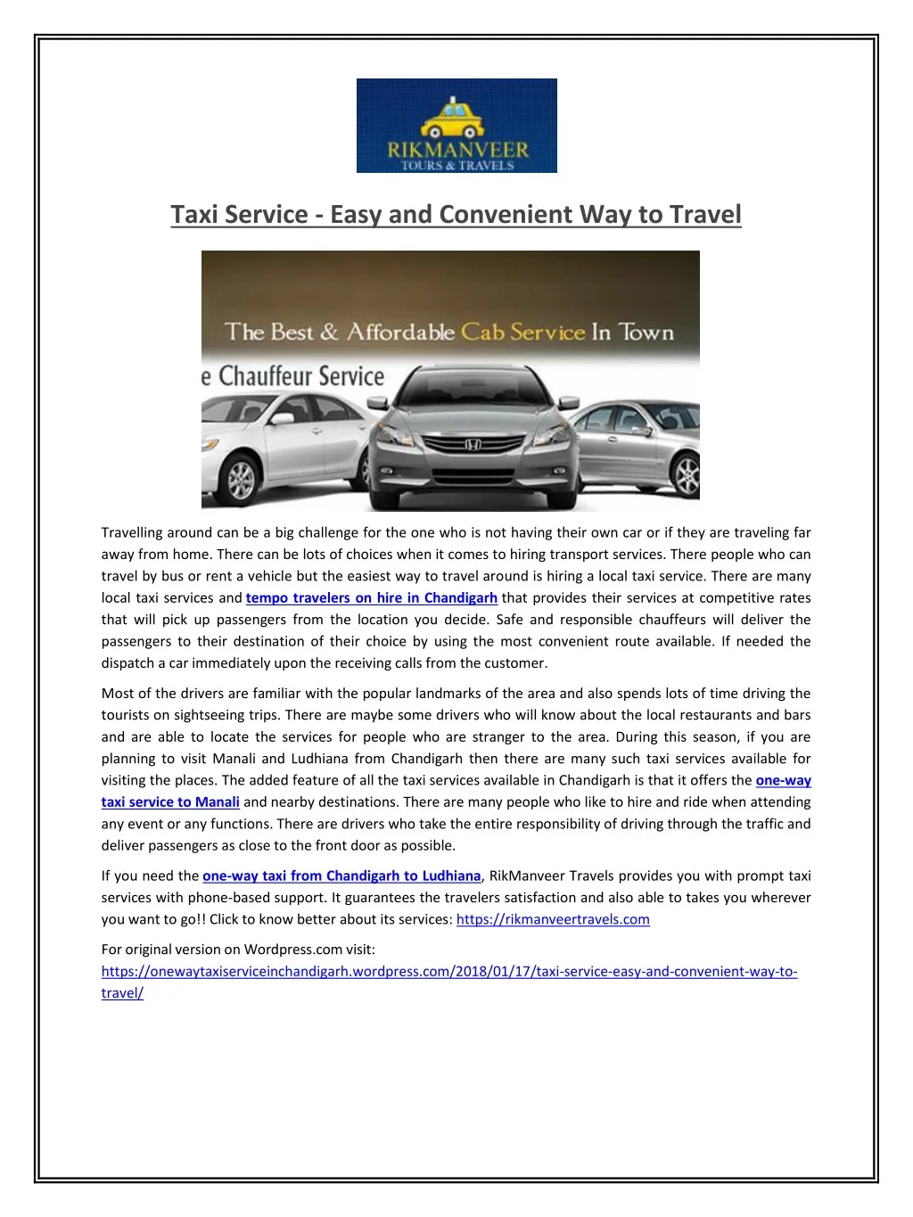 taxi service easy and convenient way to travel