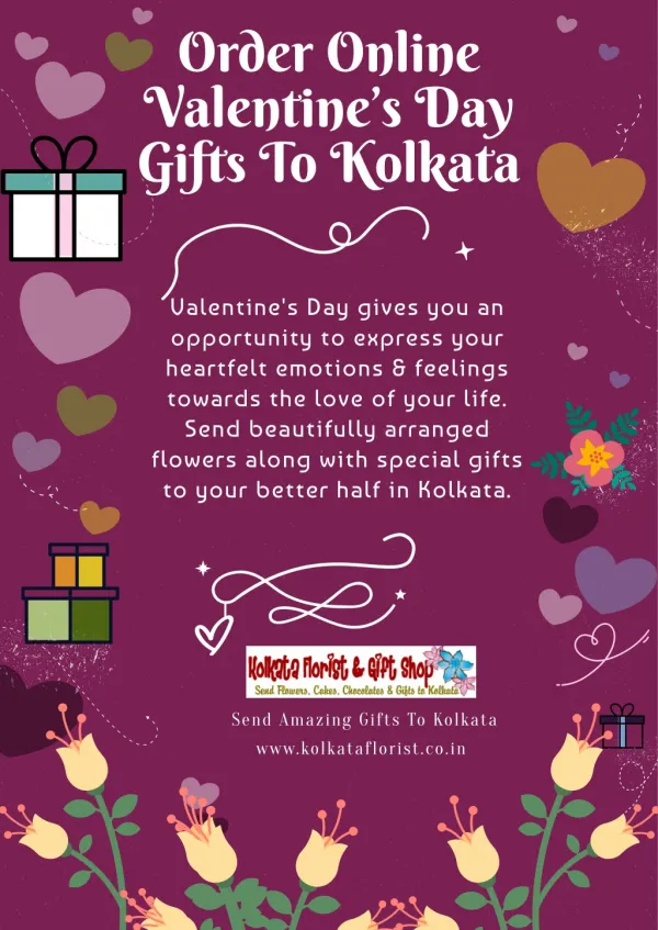 Order Online Velentine's Day Gifts To kolkata