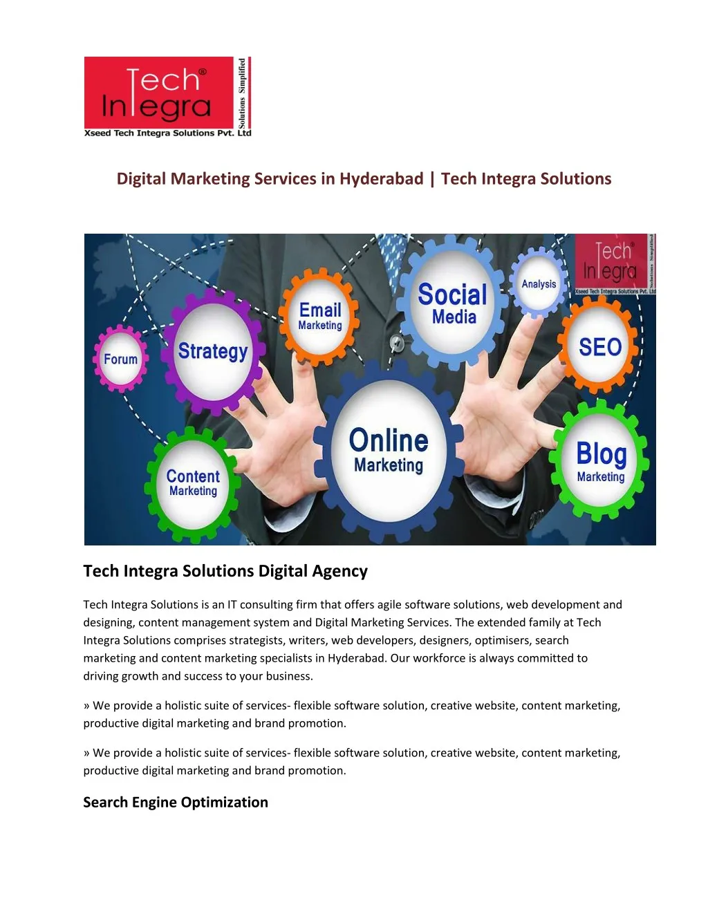 digital marketing services in hyderabad tech