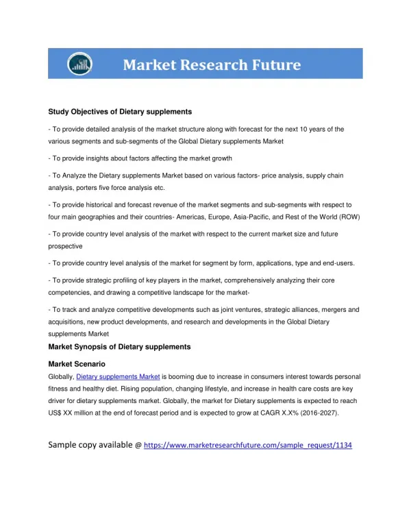dietary supplement market demand high in young people folks reports said