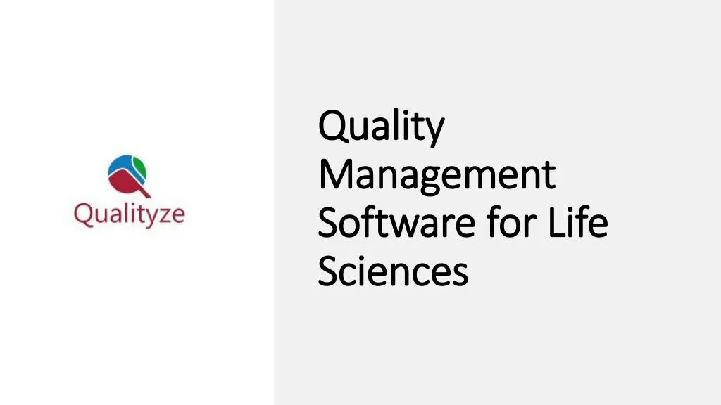 quality management software for life sciences