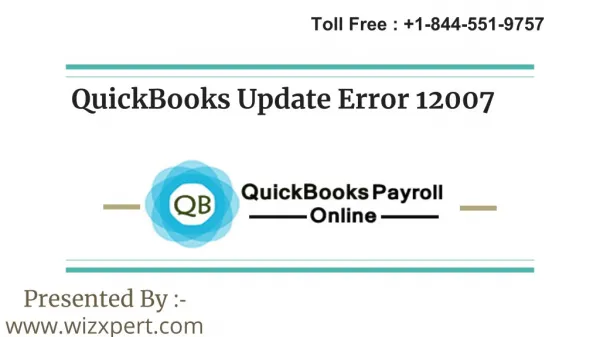 QuickBooks Update Error 12007