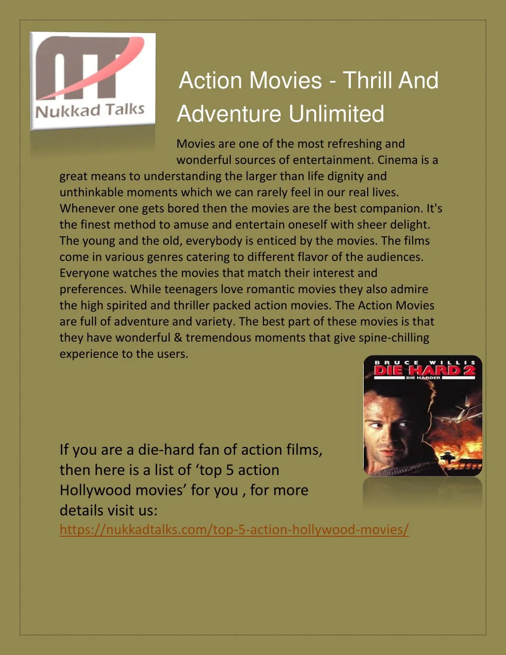 action movies thrill and adventure unlimited