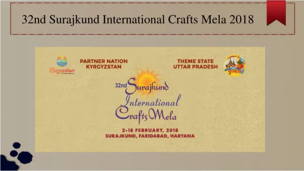 32nd Surajkund International Craft Mela 2018