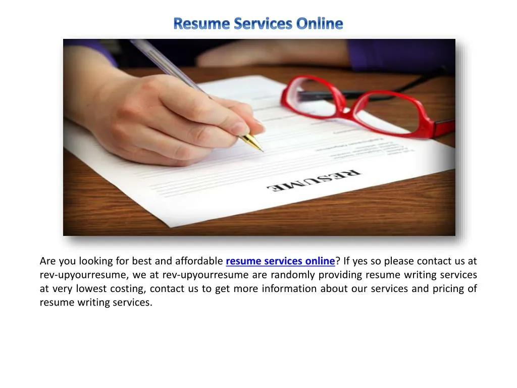 resume services online