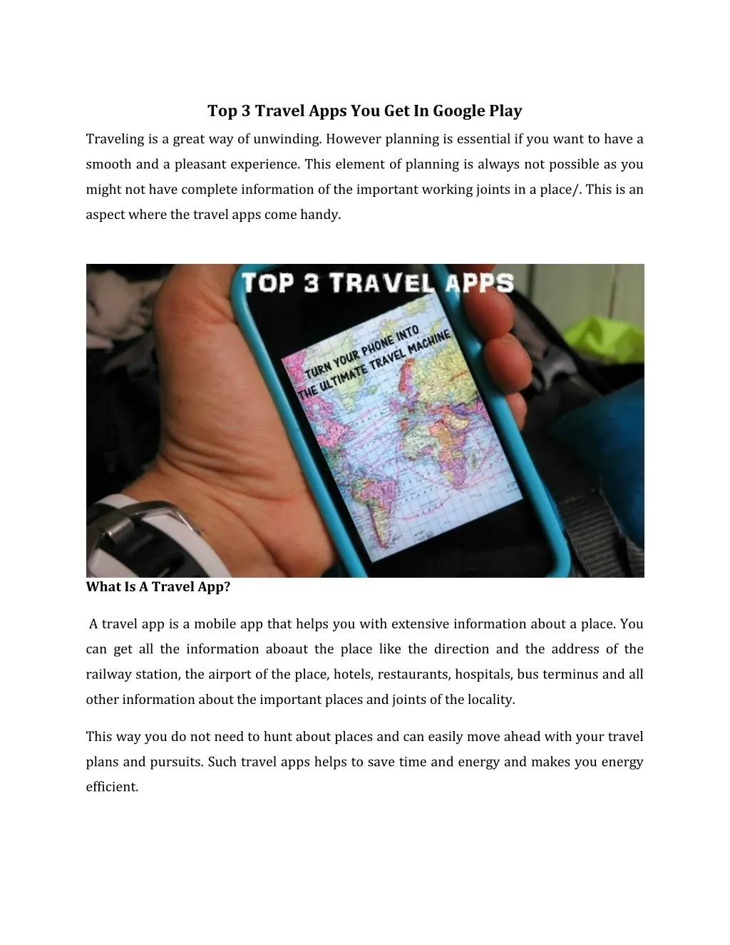 top 3 travel apps you get in google play