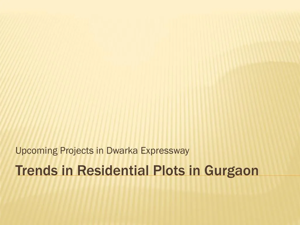 trends in residential plots in gurgaon