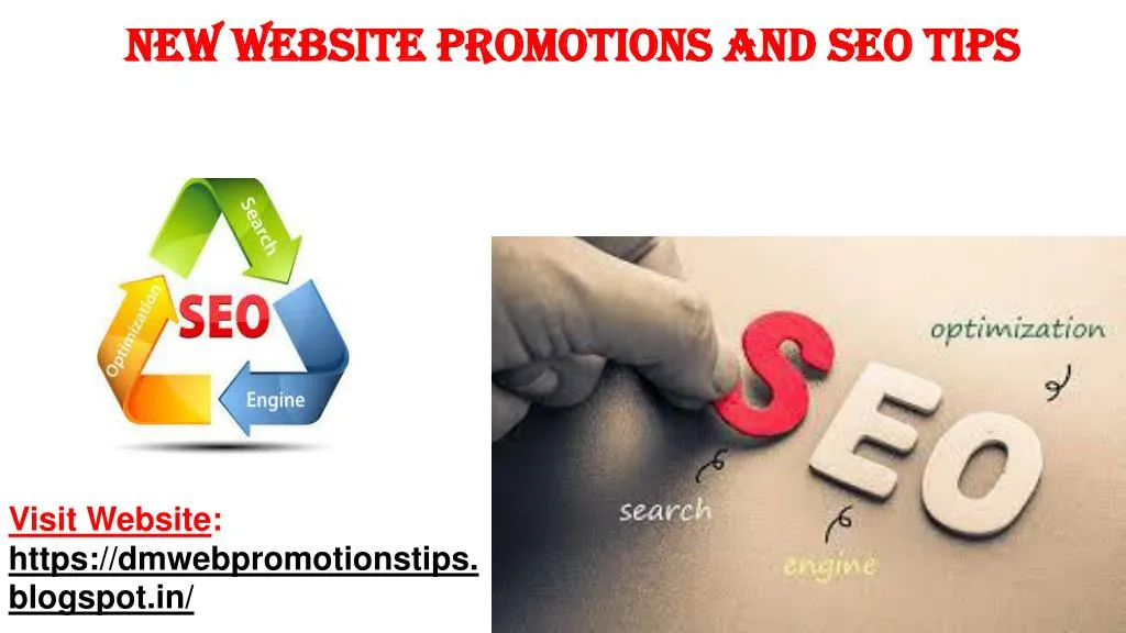 new website promotions and seo tips