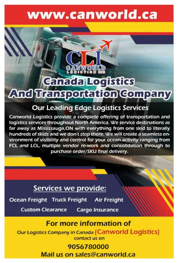 Canada Logistics And Transportation Company