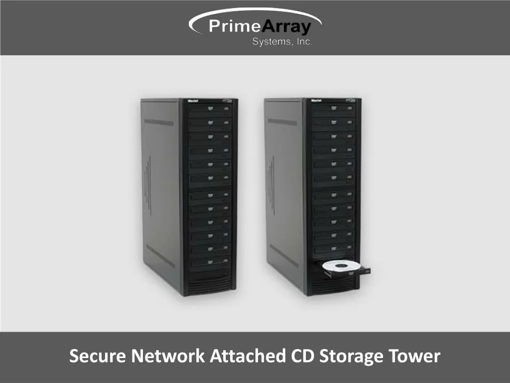 secure network attached cd storage tower