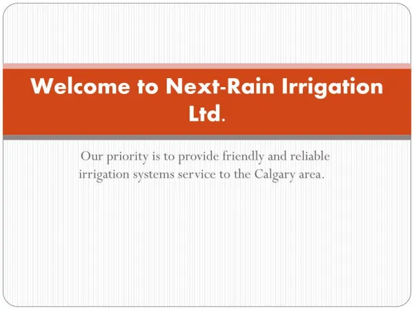Next Rain Irrigation Ltd
