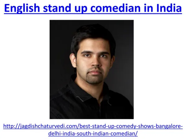 Jagdish Chaturvedi english stand up comedian in india