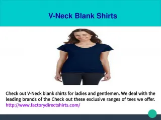 V-Neck Blank Shirts - slide 1