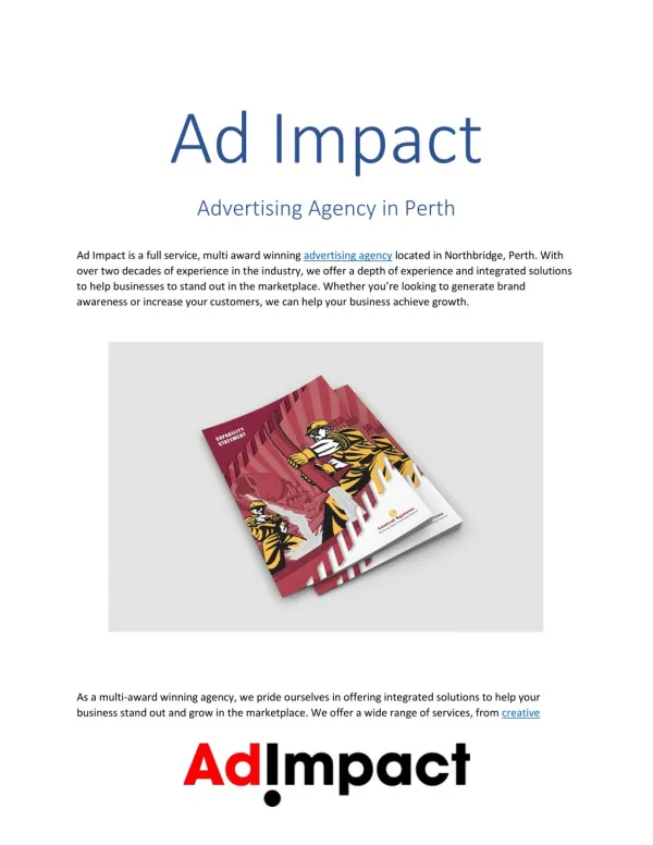 Ad Impact Advertising Perth