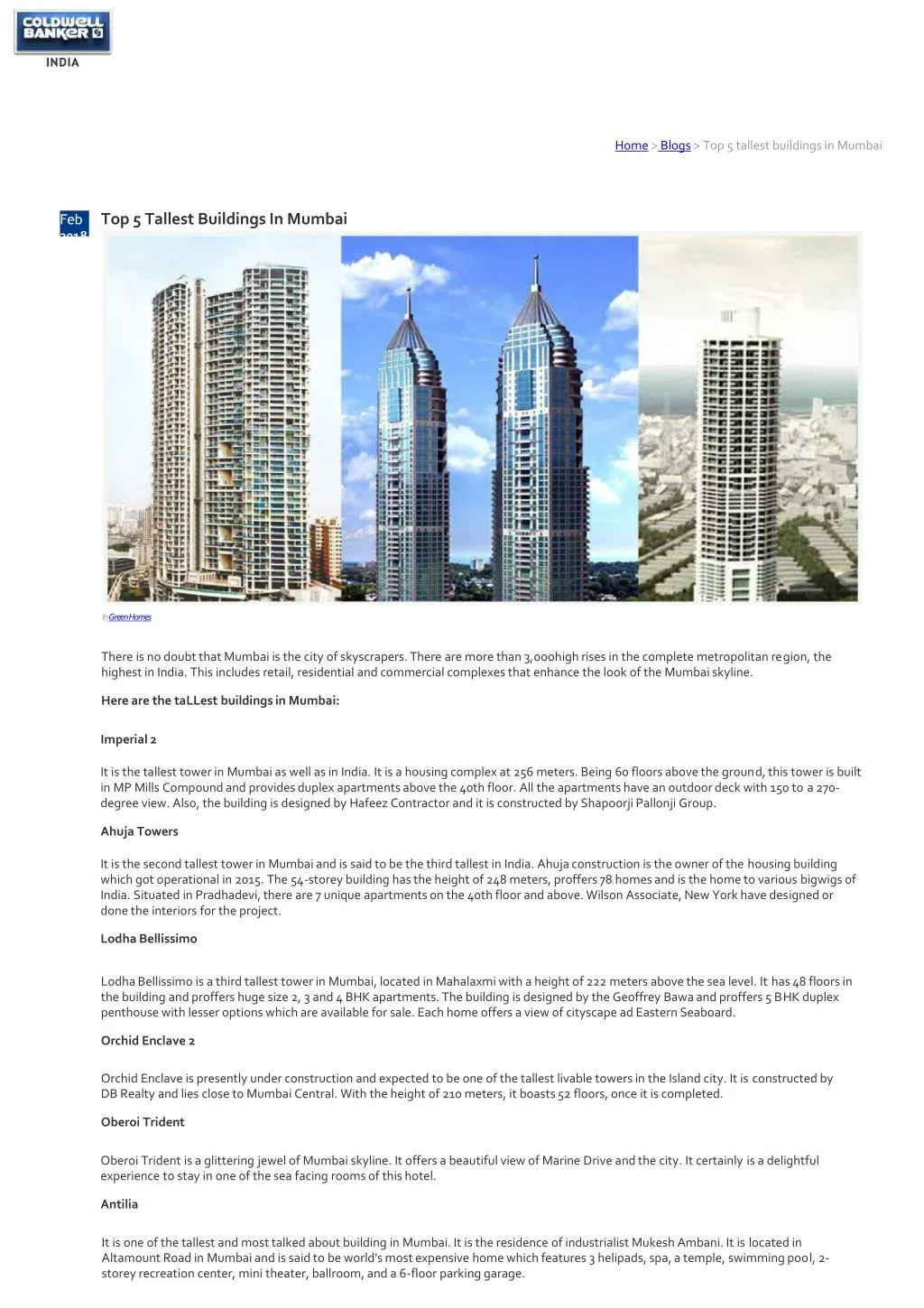 home blogs top 5 tallest buildings in mumbai