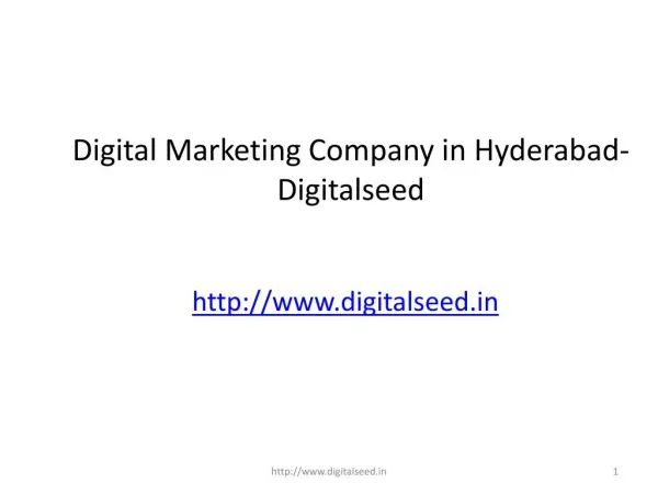 Digital Marketing Company in Hyderabad- Digitalseed