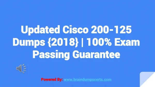Updated Cisco 200-125 PDF Questions Answers {200-125 dumps PDF 2018}