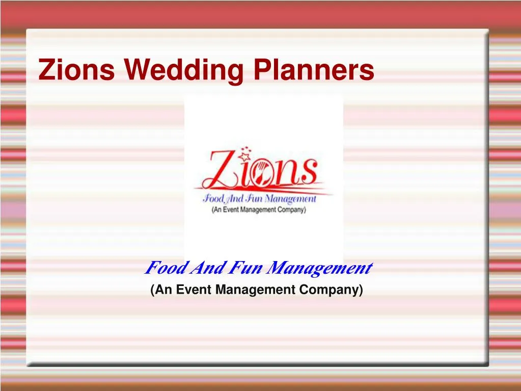 zions wedding planners