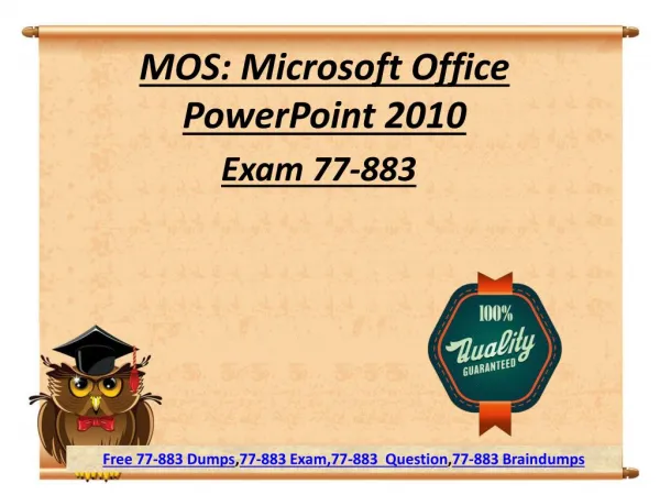 Latest Free Microsoft 77-883 Exam Dumps Questions