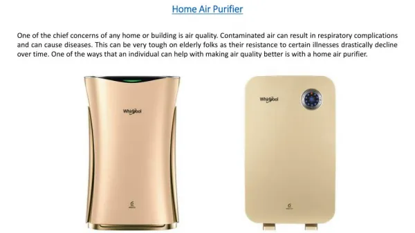 Benefits To Reap By Installing A Home Air Purifier