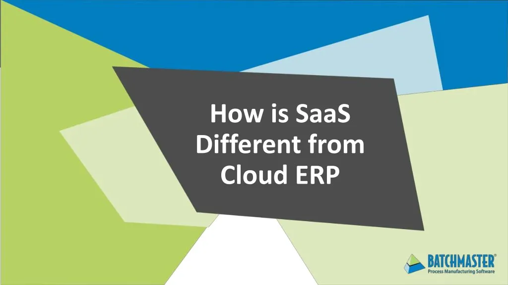 how is saas different from cloud erp