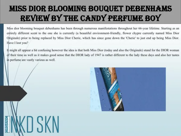 MISS DIOR BLOOMING BOUQUET DEBENHAMS REVIEW BY THE CANDY PERFUME BOY